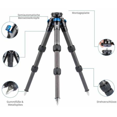 Sirui AM-223 (COMPACT XL) - mini statyw podróżny, Carbon - szczegóły
